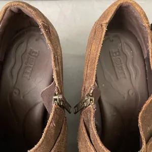 Born Booties Size 9.5 Distressed Brown Harness Western Cowgirl Boho Grunge Heels thumbnail 9
