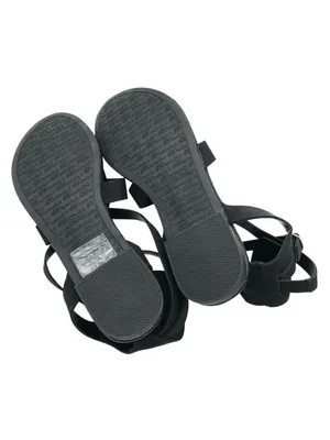 Breckelles Womens Sandals Strappy Ankle Strap Faux Leather Buckle Black 8.5 thumbnail 4
