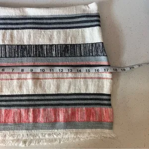 ABBELINE textured canvas striped skirt size small thumbnail 7