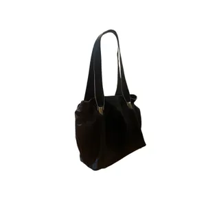 CROMIA Italian Leather Shoulder Bag Black Silver Hardare LUXURY Purse thumbnail 16