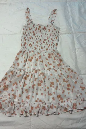Jessica Simpson White dress with pink flowers thumbnail 1