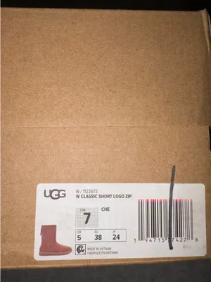 UGG Australia 1122672 Classic Short Logo Suede Zip Boots Shoes US 7 thumbnail 6