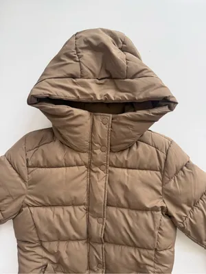 H&M Puffy Long Coat Brown Size Small thumbnail 3