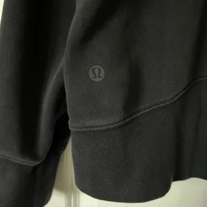 Lululemon Loungeful Pullover Hoodie Cotton Blend Black Kangaroo Pocket Size 6 thumbnail 3
