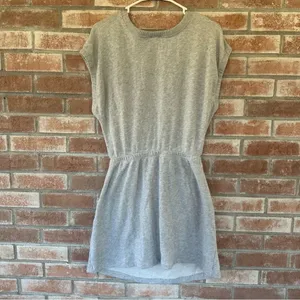 Offline Aerie Weekend Cutout Dress Sweatshirt Cotton Women’s Medium Heather Gray thumbnail 9