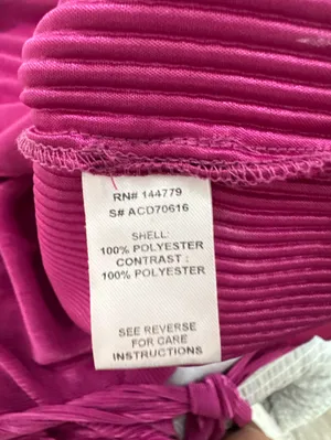 12th Tribe Cara Fuschia‎ Plisse Mini Dress Large thumbnail 5