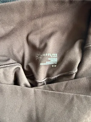 OFFLINE By Aerie Real Me High Waisted Crossover Flare Legging Brown Small thumbnail 6