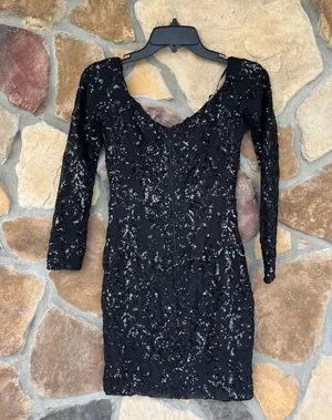 Windsor Black Sequin Mini Dress thumbnail 2