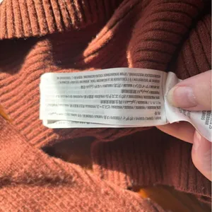 Abercrombie & Fitch Ribbed Mock Neck Sweater Small Orange thumbnail 3