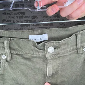 Loft | women wide leg green denim jeans thumbnail 8