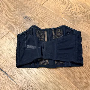 Victoria's Secret Black Lace Strapless Corset‎ large NWT thumbnail 3