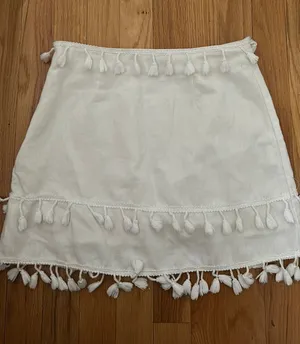Shein Tassel Skirt White Boho thumbnail 1