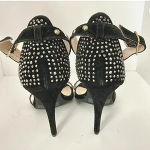 Anne Michelle Heels Size 7.5 Enzo‎ 44 Black Embellished thumbnail 3