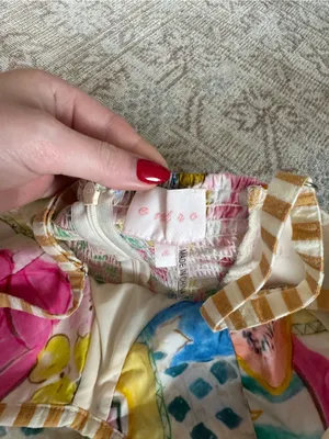 Impeccable Pig Sleeveless Multi-Print Summer Sundress - Pink & Yellow thumbnail 4