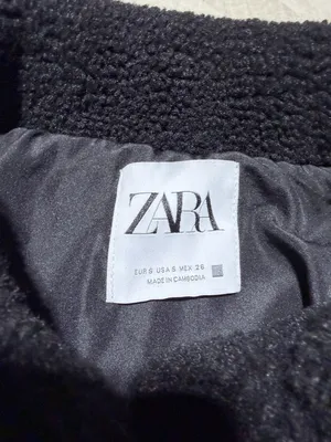 ZARA Black teddy Sherpa Jacket small thumbnail 3