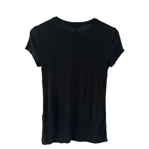 Daily Ritual Black Ribbed Crewneck Tee Soft Stretch Small Minimalist Casual t-sh thumbnail 2