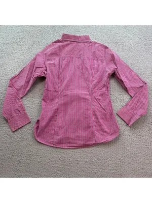 American Eagle Outfitters Women’s Pink Plaid Button Down Shirt Signature Fit S thumbnail 2