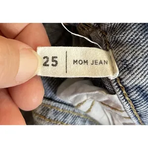 PacSun Womens 25 Blue Mom Jean‎ Thrashed High Waisted Straight Leg Denim Preppy thumbnail 8