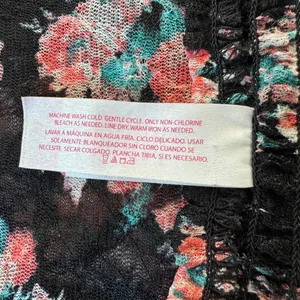 No Boundaries Sheer Black Floral Print Blouse thumbnail 9