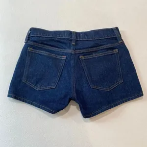 Abercrombie & Fitch Low Rise Mini Denim Shorts Size 25 Dark Wash Y2K thumbnail 3