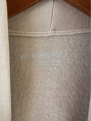 Beyond Yoga High Slits Fleece Long Duster Cardigan Sweater Beige Women’s XS thumbnail 8