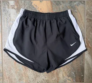 Nike Dri-FIT Tempo Running Shorts Black White Mesh Trim Inner Brief Size Small S thumbnail 1