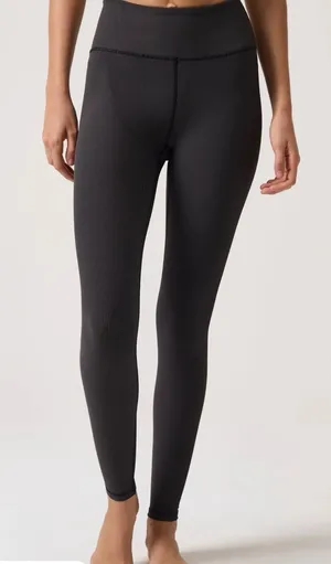 Spiritual Gangster Auralight Black Ribbed High-Waist Leggings Small thumbnail 1