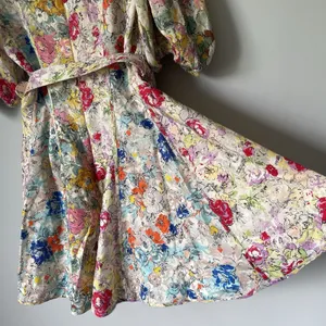 ZIMMERMANN Clover Paneled Mini Dress 100% Linen Spliced Multi Floral Size 2 thumbnail 8