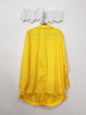 Miss Sparkling Bright Yellow Lightweight Blazer Shorts Two Piece Matching Set thumbnail 4