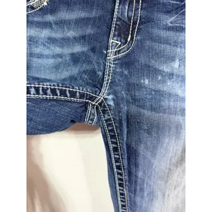Miss Me Signature Crop Jeans Size 32 Blue Inseam 25.5" JE8091C Embellished Boho thumbnail 4