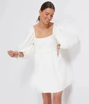 TUCKERNUCK Smocked Puff Sleeve Mini Dress‎ thumbnail 1