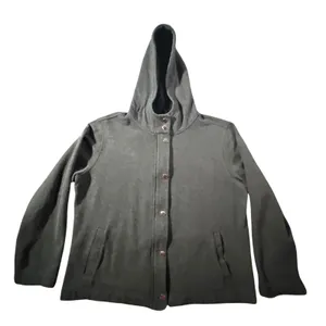 Lauren Ralph Lauren Hoodie Womens XL Gray Full Zip Snap‎ Front Jacket thumbnail 1