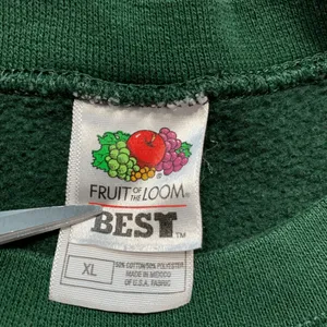 Vintage 90s California Hummingbird Floral Hunter‎ Green Crewneck Sweatshirt XL thumbnail 8