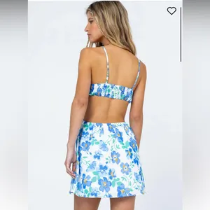 Princess Polly offshore mini dress 8 blue floral thumbnail 2