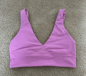 Pink lululemon sports bra thumbnail 1