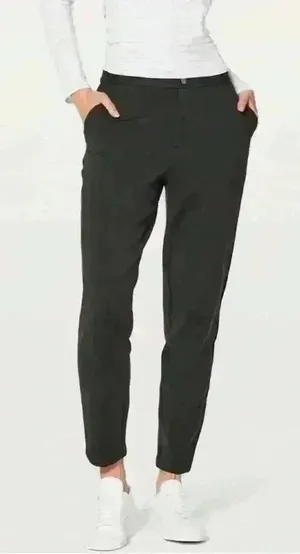 Lululemon‎ City Trek Black Work Pants Trousers Tencel Nylon Elastane Size 2 thumbnail 1