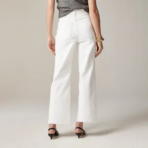 NWT!! J. CREW '96 Slim Wide Jeans Retro Raw Hems Solid White Preppy Frayed 33 thumbnail 7
