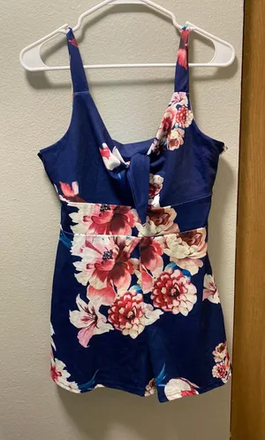 Floral Romper Blue Size L thumbnail 5