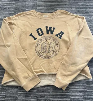 Comfort Colors Iowa Yellow Hawkeyes Slightly Cropped Crewneck thumbnail 1