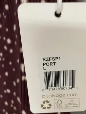 PJ Salvage My Friend Spot Lounge Pajama Jogger Pants Women Large Burgundy NWT thumbnail 8