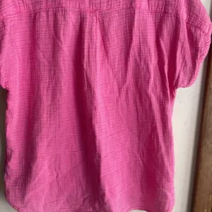 Faherty Dream Cotton Gauze Desmond Top Cone Flower Pink thumbnail 13