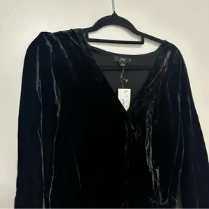 NWT J. Crew Velvet Wrap V-Neck Blouse 8 thumbnail 5