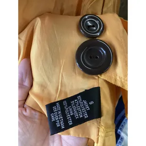 L.N. San Francisco Mustard Gold Satin Fit and Flare Pleated Jacket Size S thumbnail 6