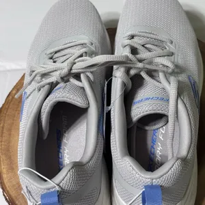 Skechers Women's Memory Foam Gray Athletic Walking Sneakers Shoes Size 7.5 NWT S thumbnail 6