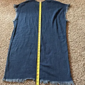 Simon Miller Alawa Frayed Mini Denim Dress‎ Size 1 Small Boho Designer thumbnail 6