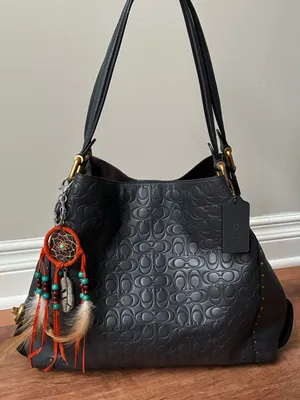 Coach Edie Shoulder Bag 31 In Signature Leather With Rivets thumbnail 1