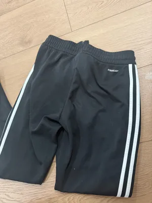 Black Adidas zip-leg joggers with pockets and drawstrings thumbnail 4