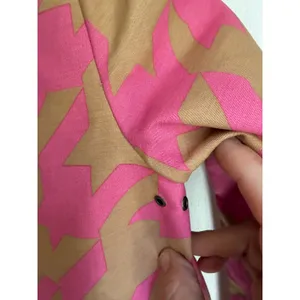 Isaac Mizrahi 20th Anniversary Pink Tan Houndstooth Coat XS Target Mod Preppy thumbnail 8