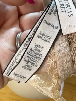 Victorias Secret Dream Angels Lined Demi Bra Lace Cream Beige 34C thumbnail 4