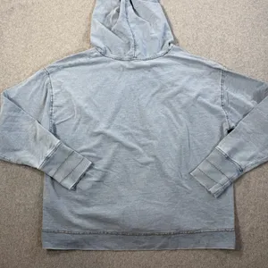 Jane + Delancey Women's Large Hoodie Sweatshirt Washed Blue Drawstring Casual thumbnail 8